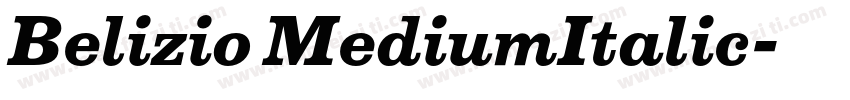 Belizio MediumItalic字体转换